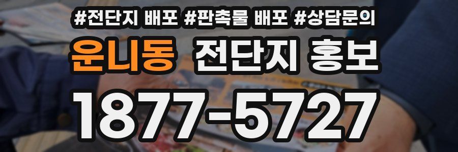 운니동 전단지 홍보