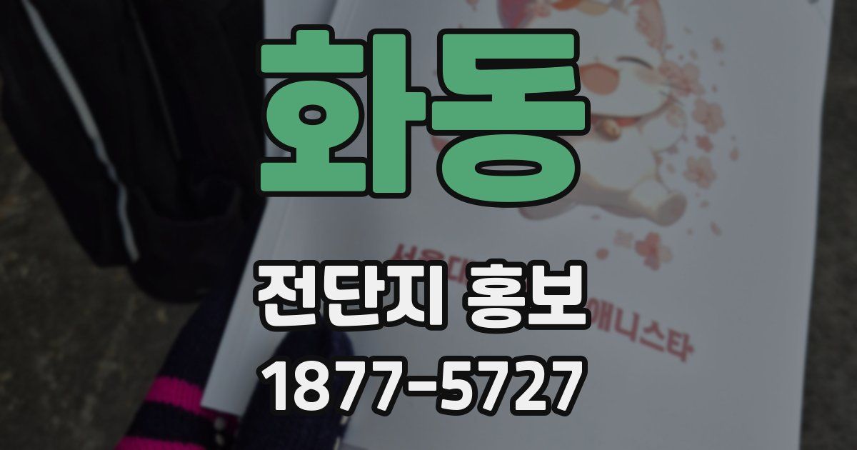 화동 전단지 홍보