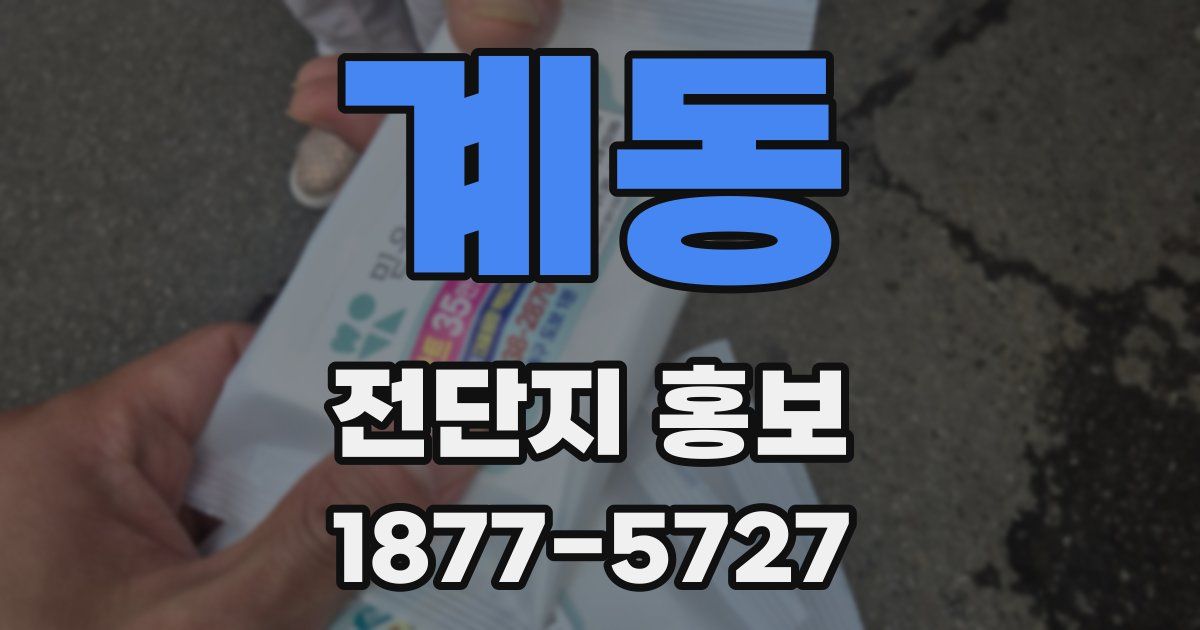 계동 전단지 홍보