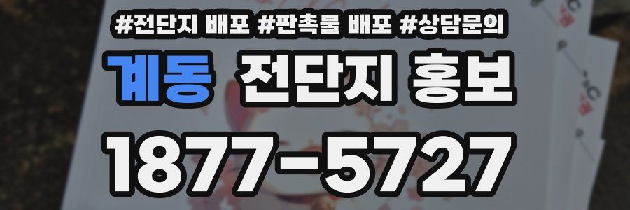 계동 전단지 홍보