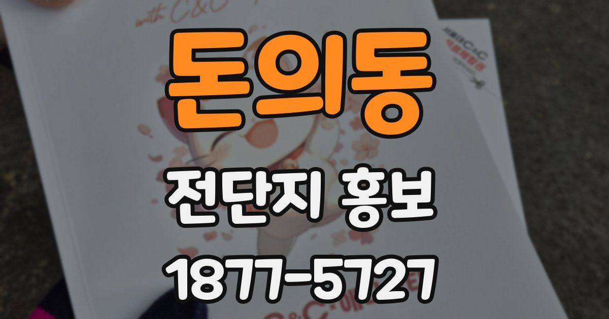 돈의동 전단지 홍보