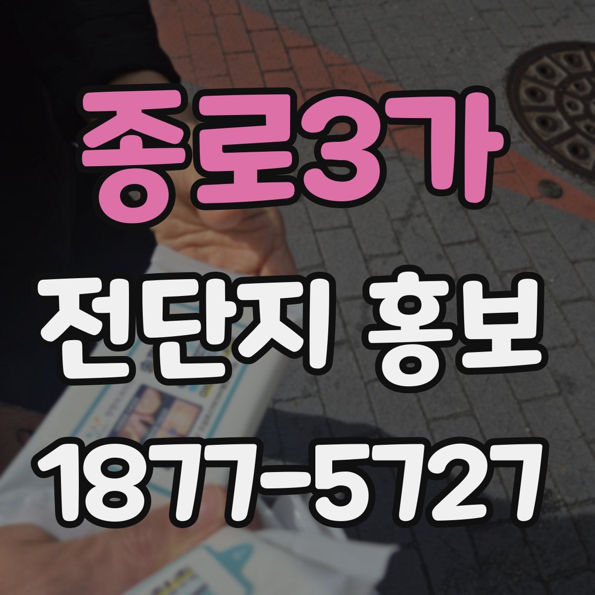 종로3가 전단지 홍보