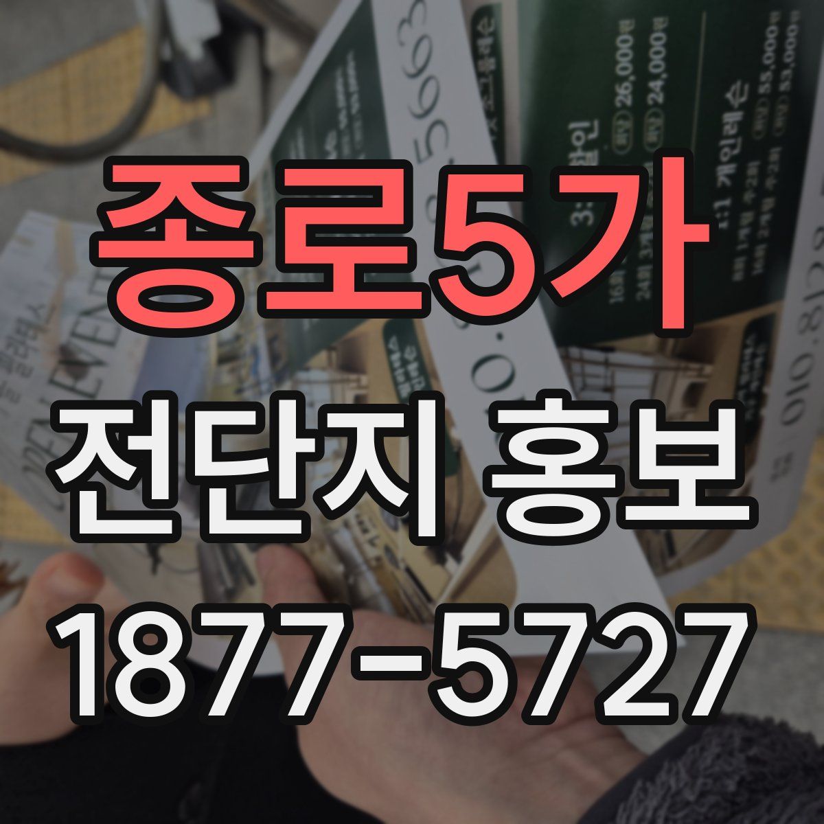 종로5가 전단지 홍보