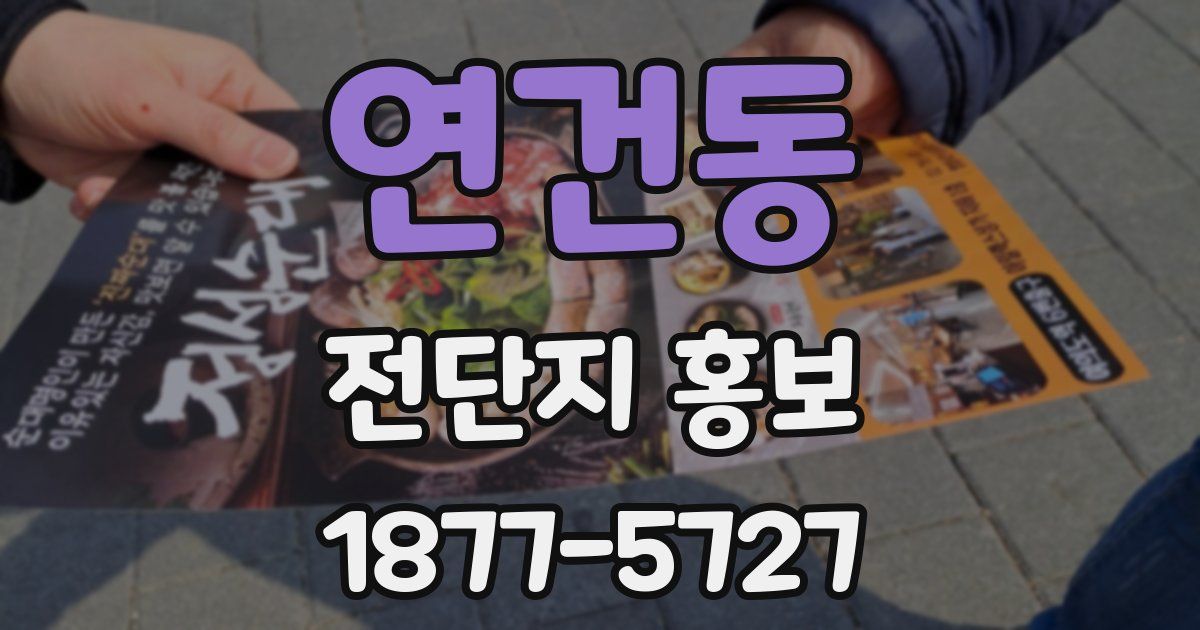연건동 전단지 홍보