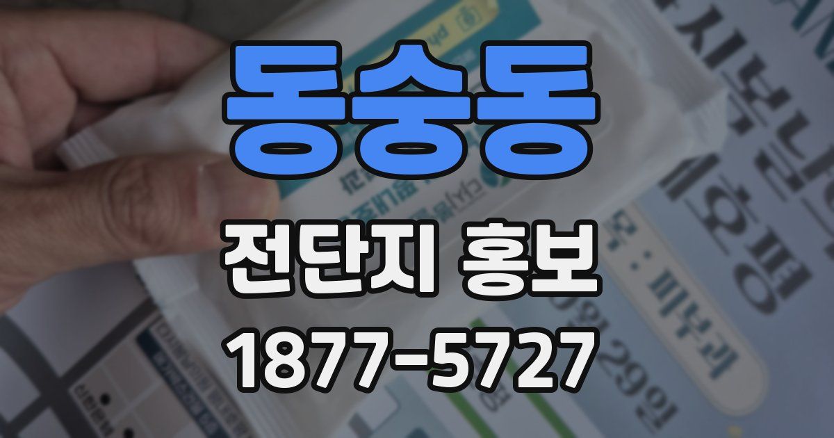 동숭동 전단지 홍보