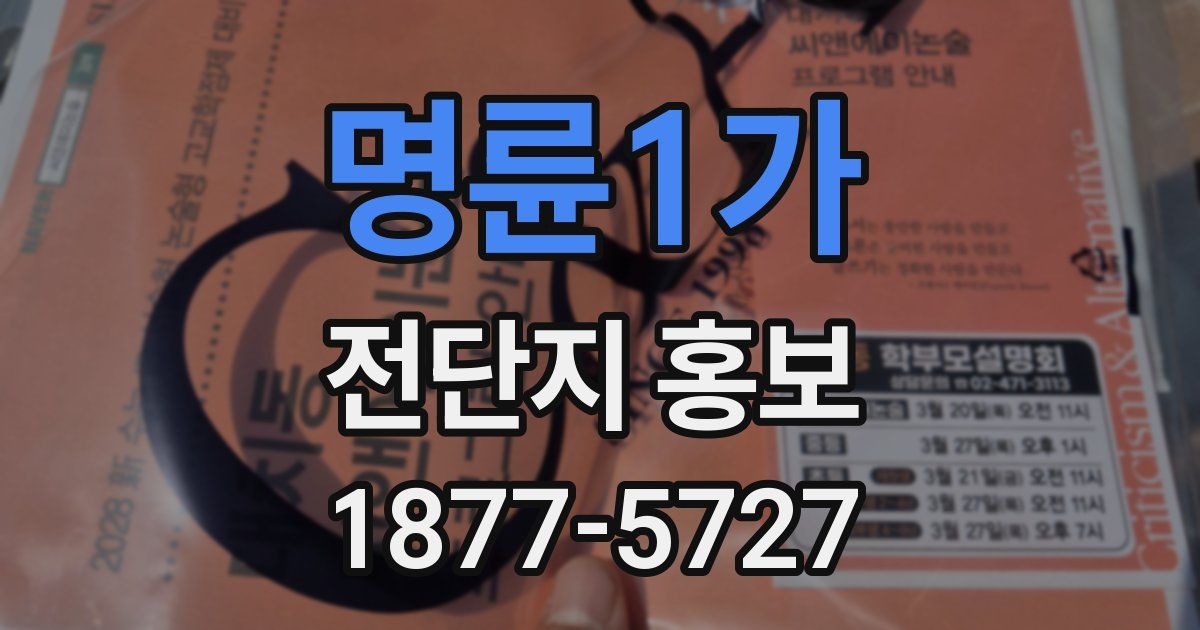 명륜1가 전단지 홍보