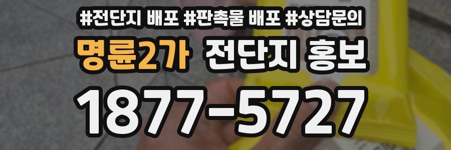 명륜2가 전단지 홍보