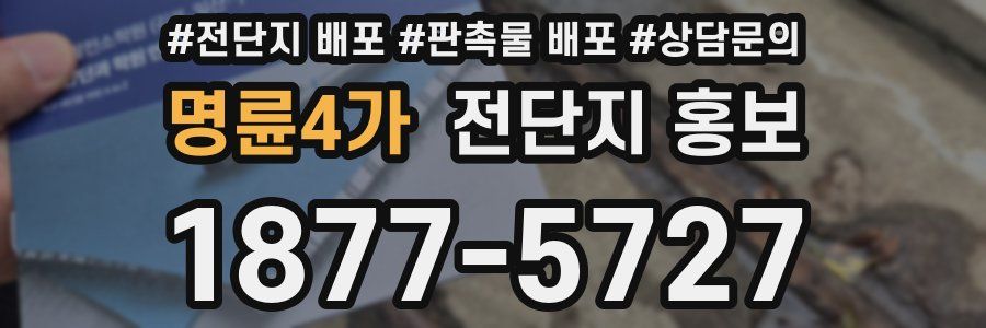 명륜4가 전단지 홍보
