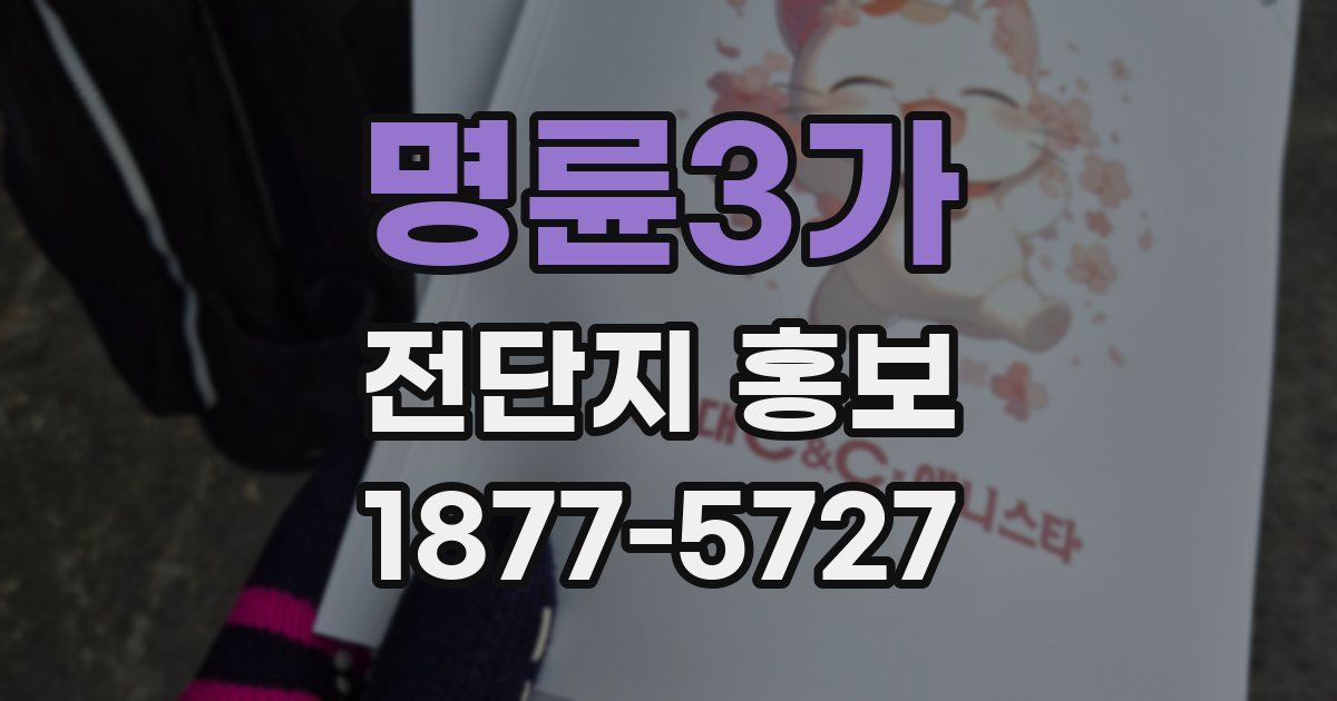 명륜3가 전단지 홍보
