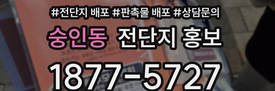 숭인동 전단지 홍보
