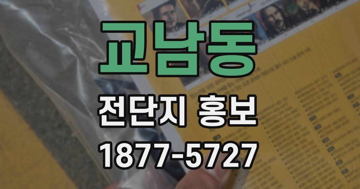 교남동 전단지 홍보