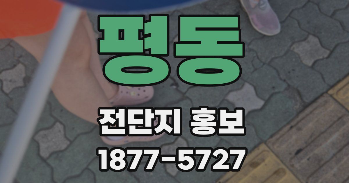 평동 전단지 홍보