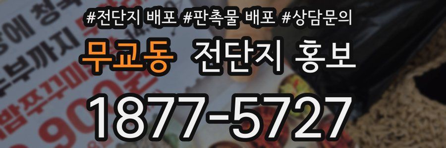 무교동 전단지 홍보