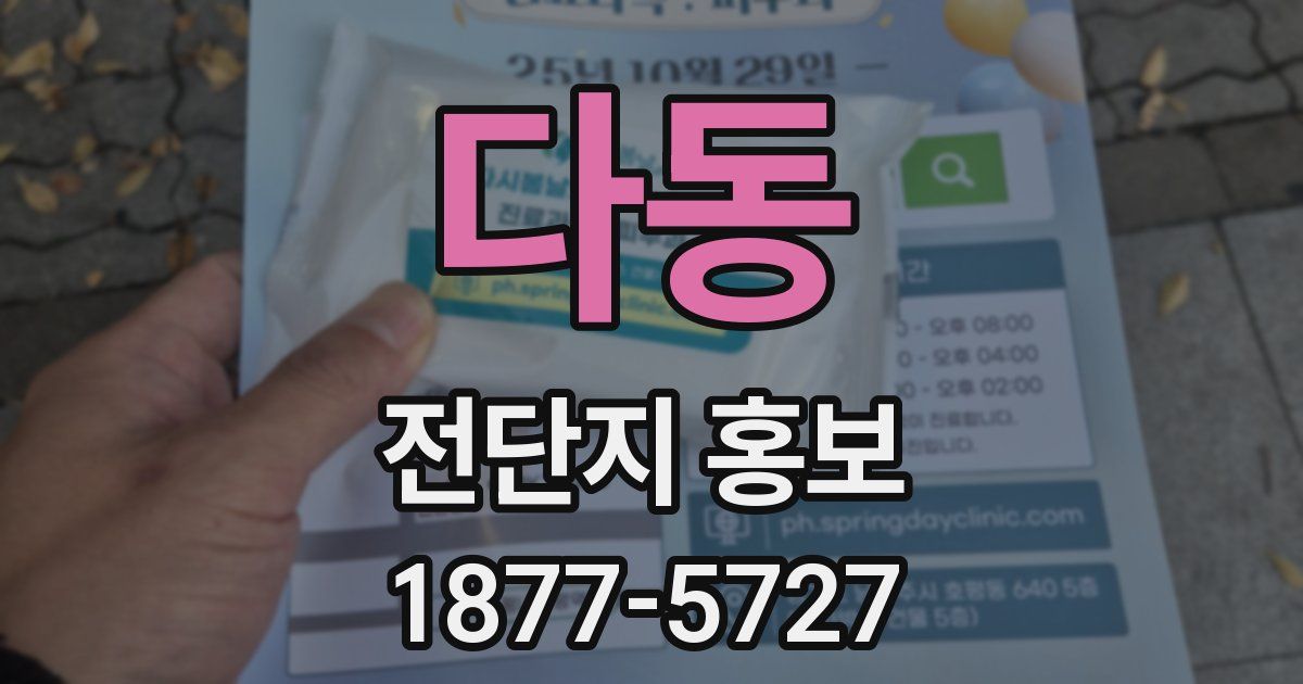 다동 전단지 홍보