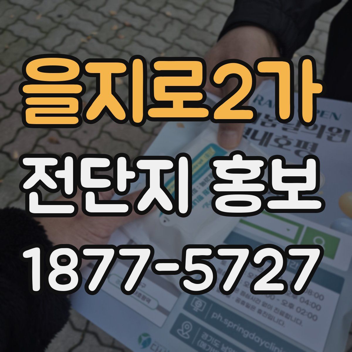 을지로2가 전단지 홍보