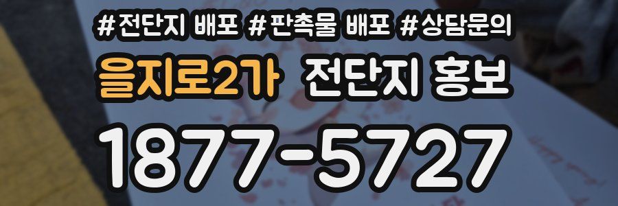 을지로2가 전단지 홍보