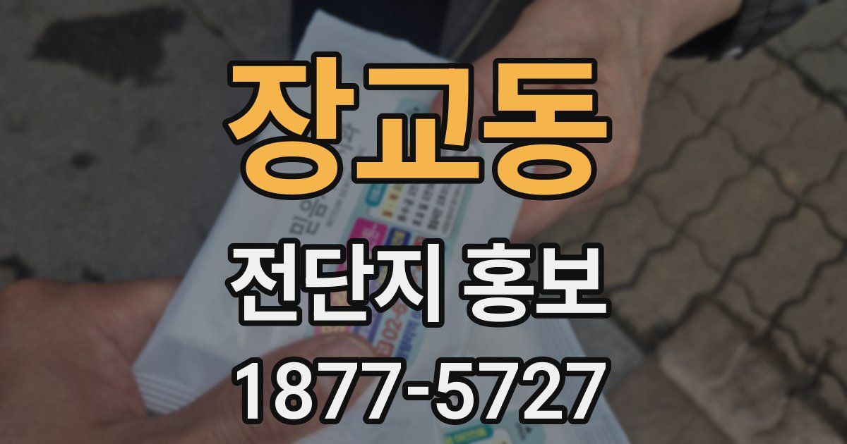 장교동 전단지 홍보