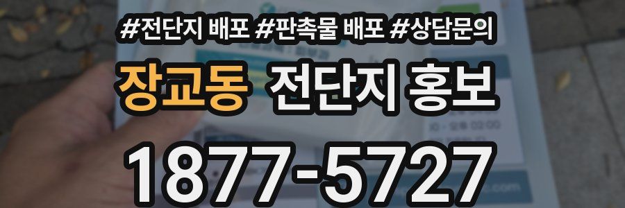 장교동 전단지 홍보