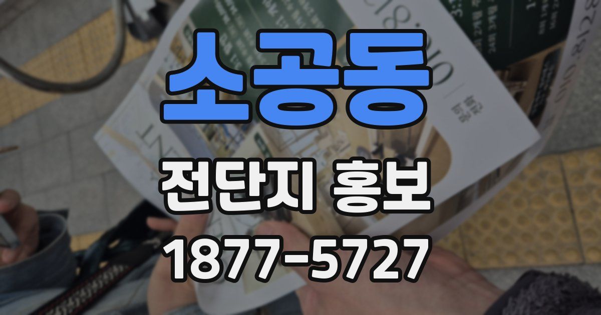 소공동 전단지 홍보