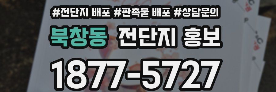 북창동 전단지 홍보