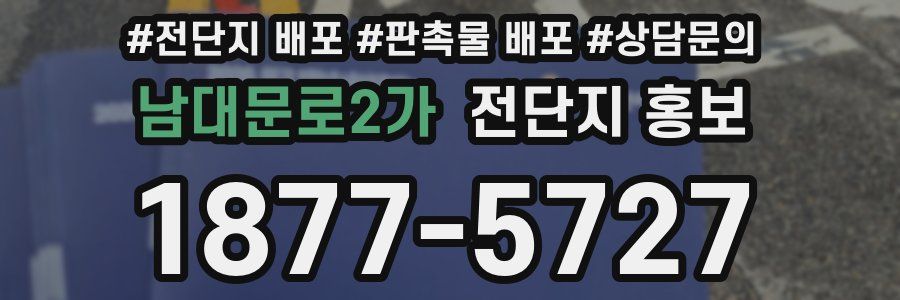 남대문로2가 전단지 홍보