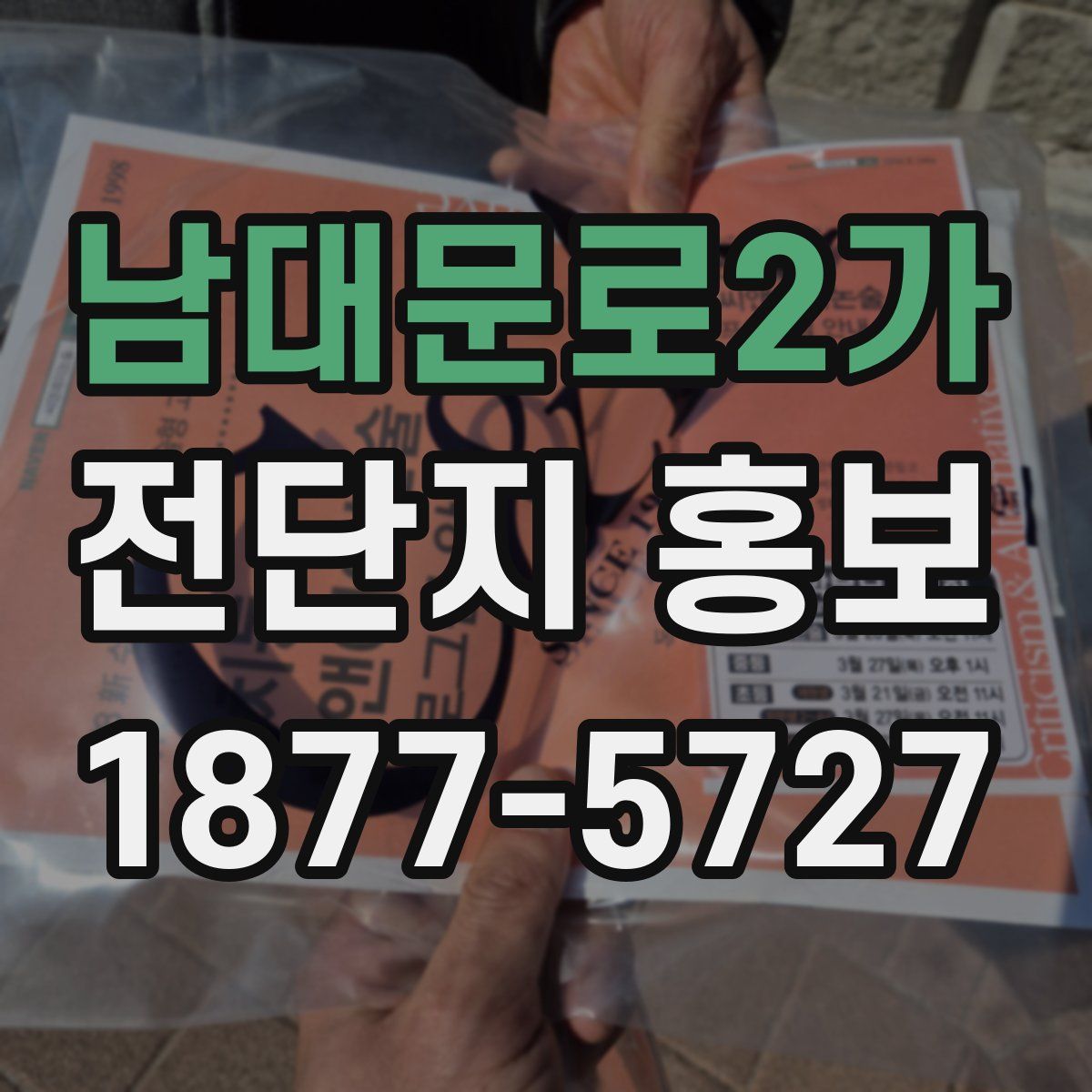 남대문로2가 전단지 홍보