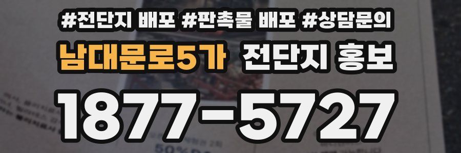 남대문로5가 전단지 홍보