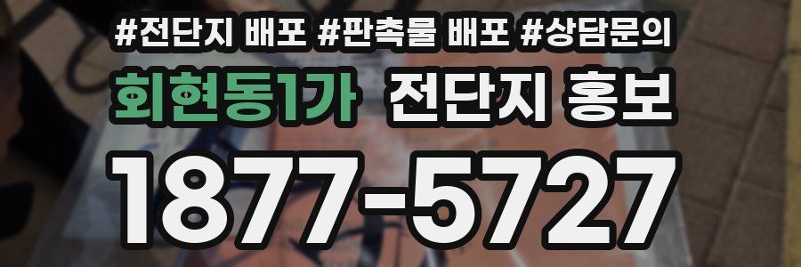 회현동1가 전단지 홍보