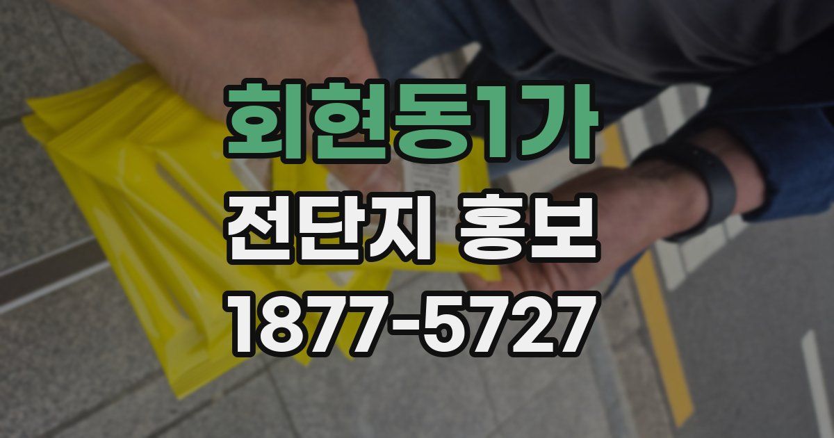회현동1가 전단지 홍보