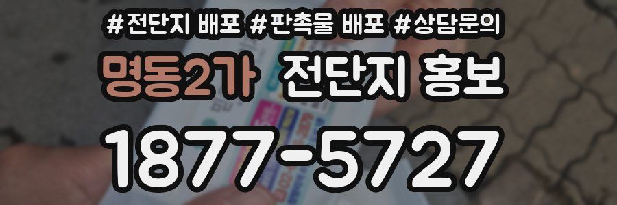 명동2가 전단지 홍보