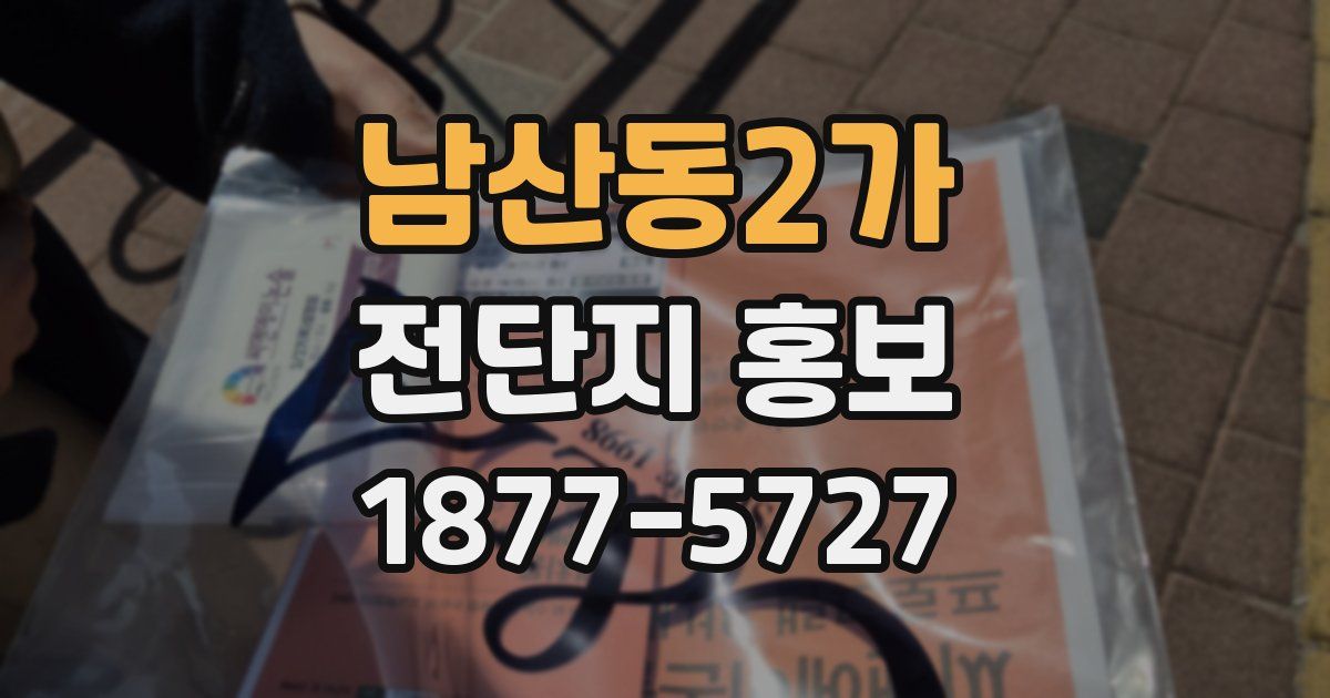 남산동2가 전단지 홍보