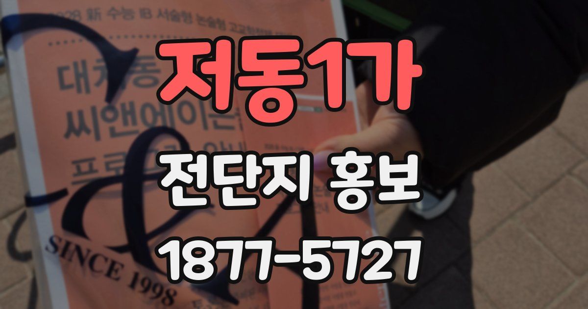 저동1가 전단지 홍보