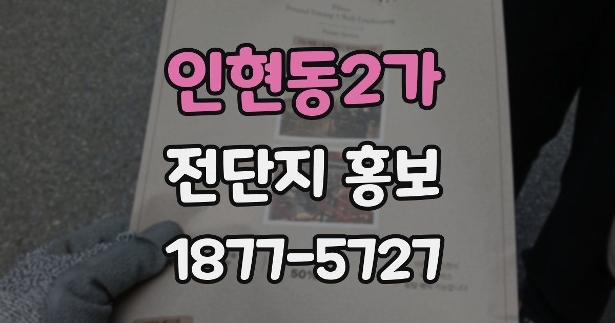 인현동2가 전단지 홍보