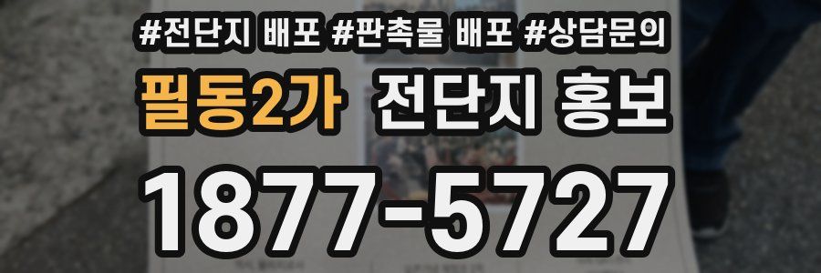 필동2가 전단지 홍보