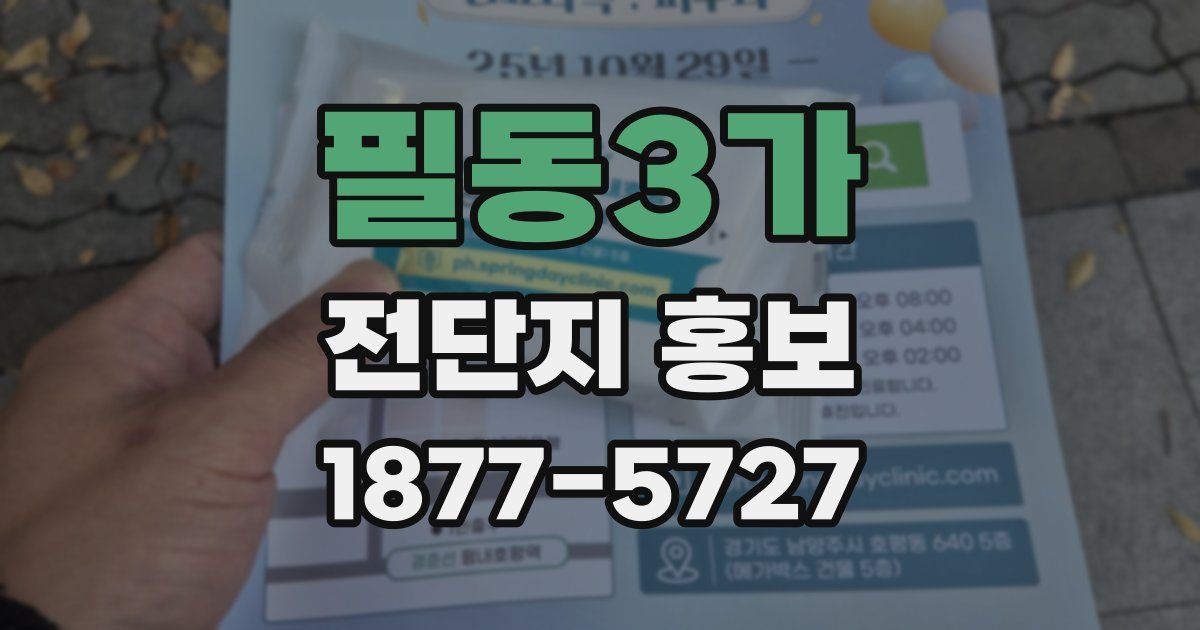 필동3가 전단지 홍보