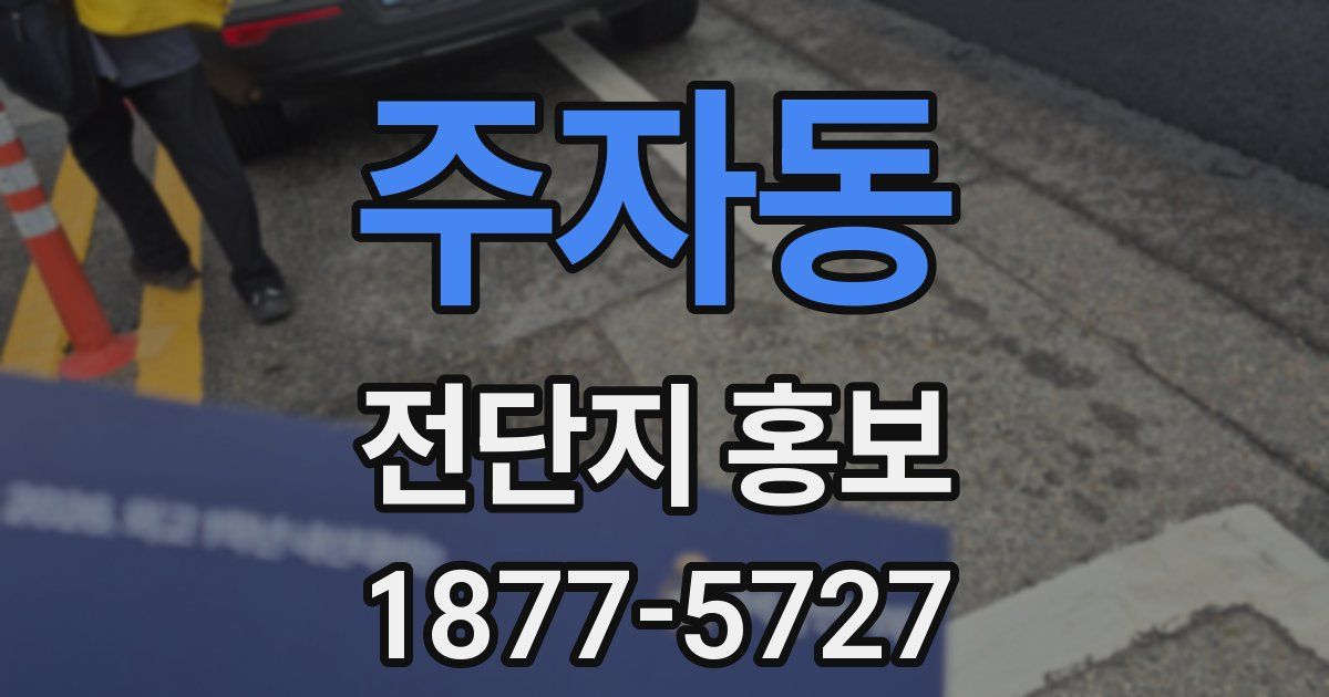 주자동 전단지 홍보