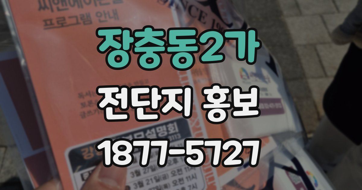 장충동2가 전단지 홍보
