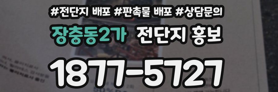 장충동2가 전단지 홍보