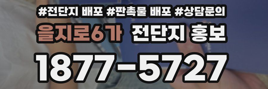 을지로6가 전단지 홍보