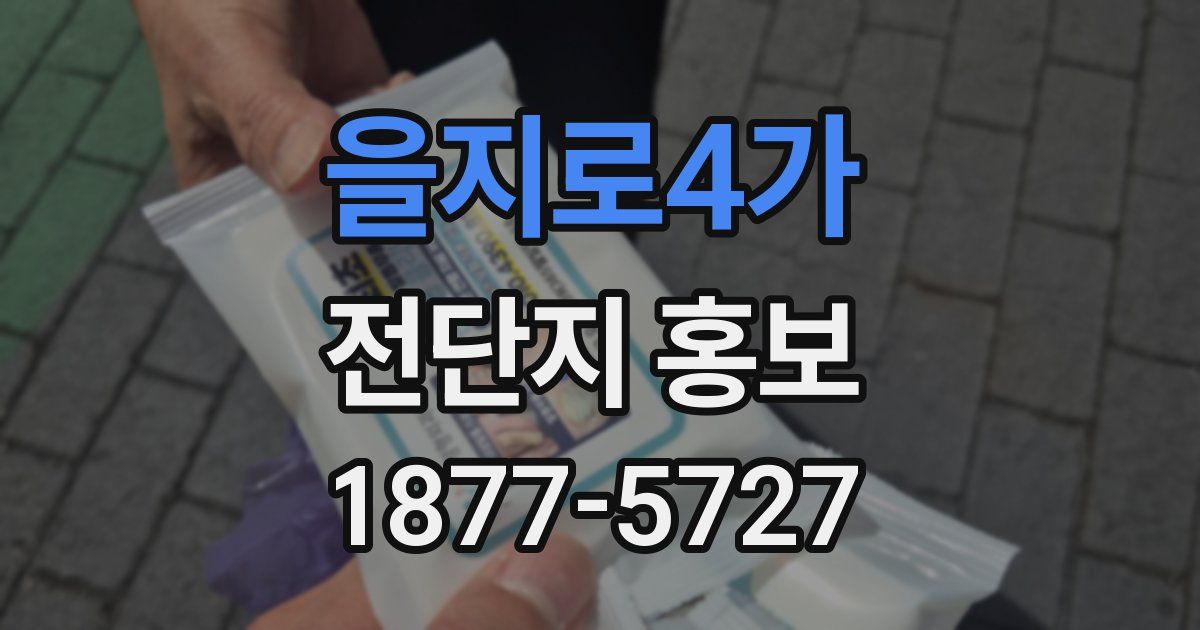 을지로4가 전단지 홍보