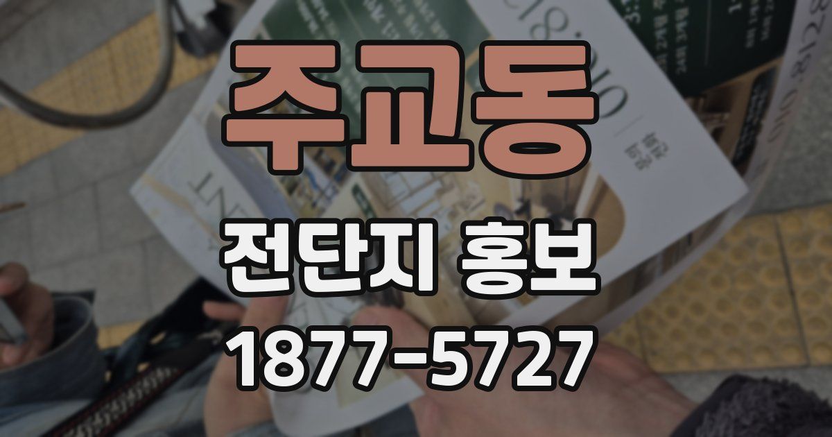 주교동 전단지 홍보