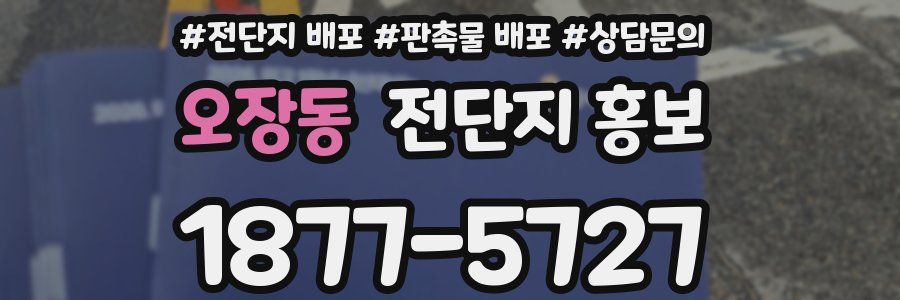 오장동 전단지 홍보