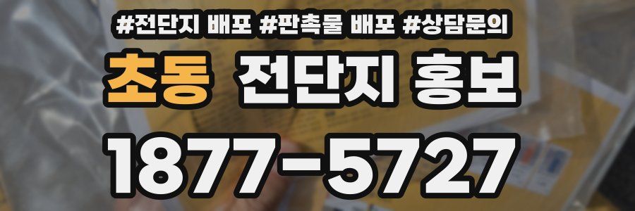 초동 전단지 홍보