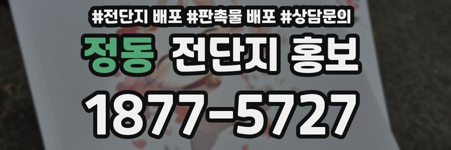 정동 전단지 홍보