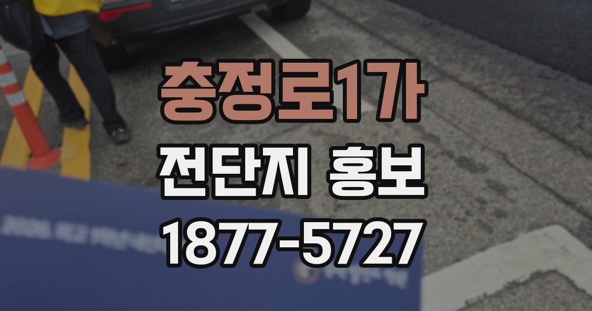 충정로1가 전단지 홍보