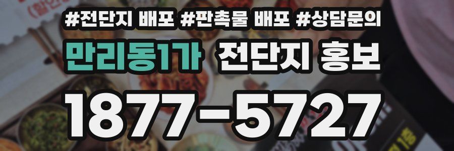 만리동1가 전단지 홍보