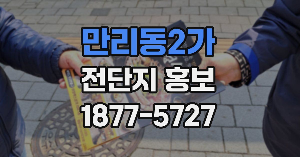 만리동2가 전단지 홍보
