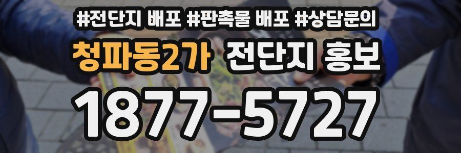청파동2가 전단지 홍보