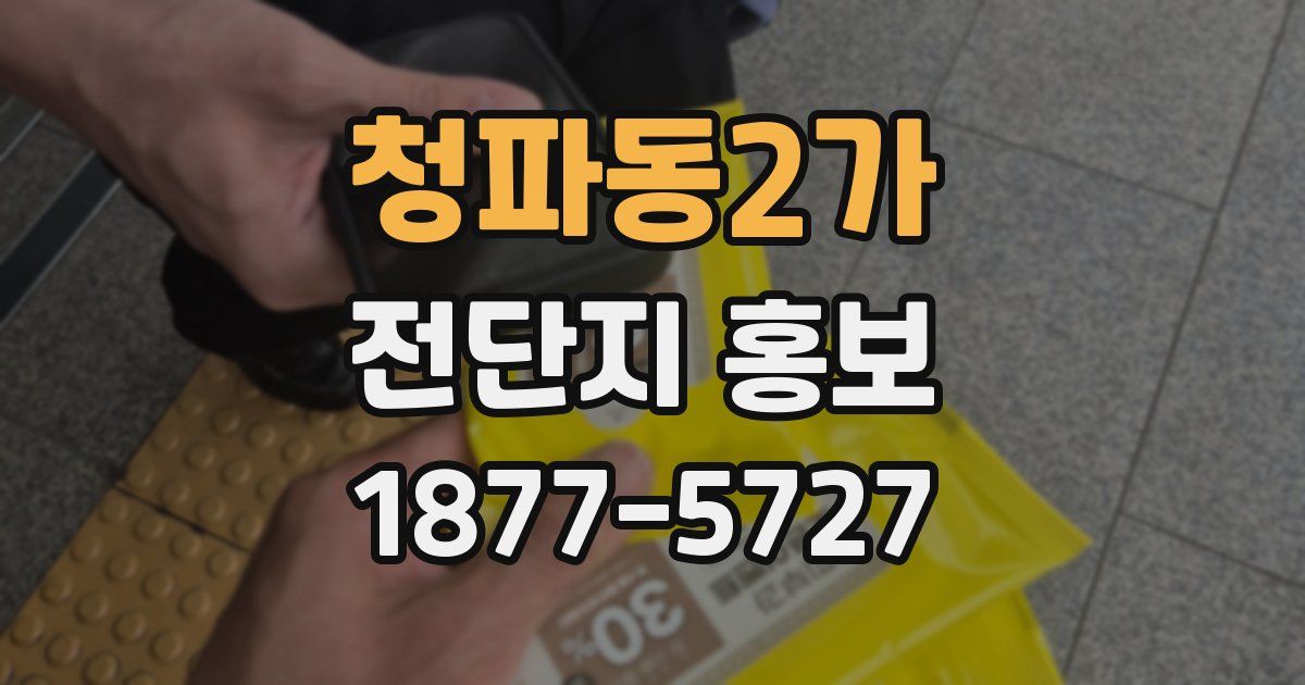 청파동2가 전단지 홍보