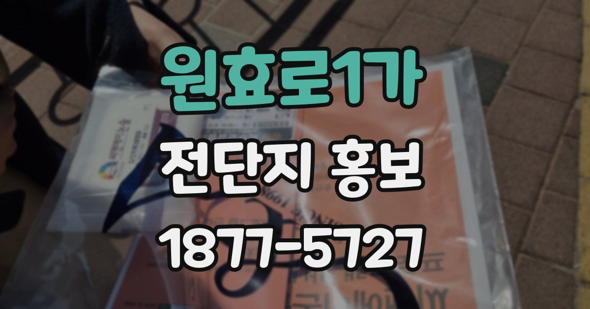 원효로1가 전단지 홍보